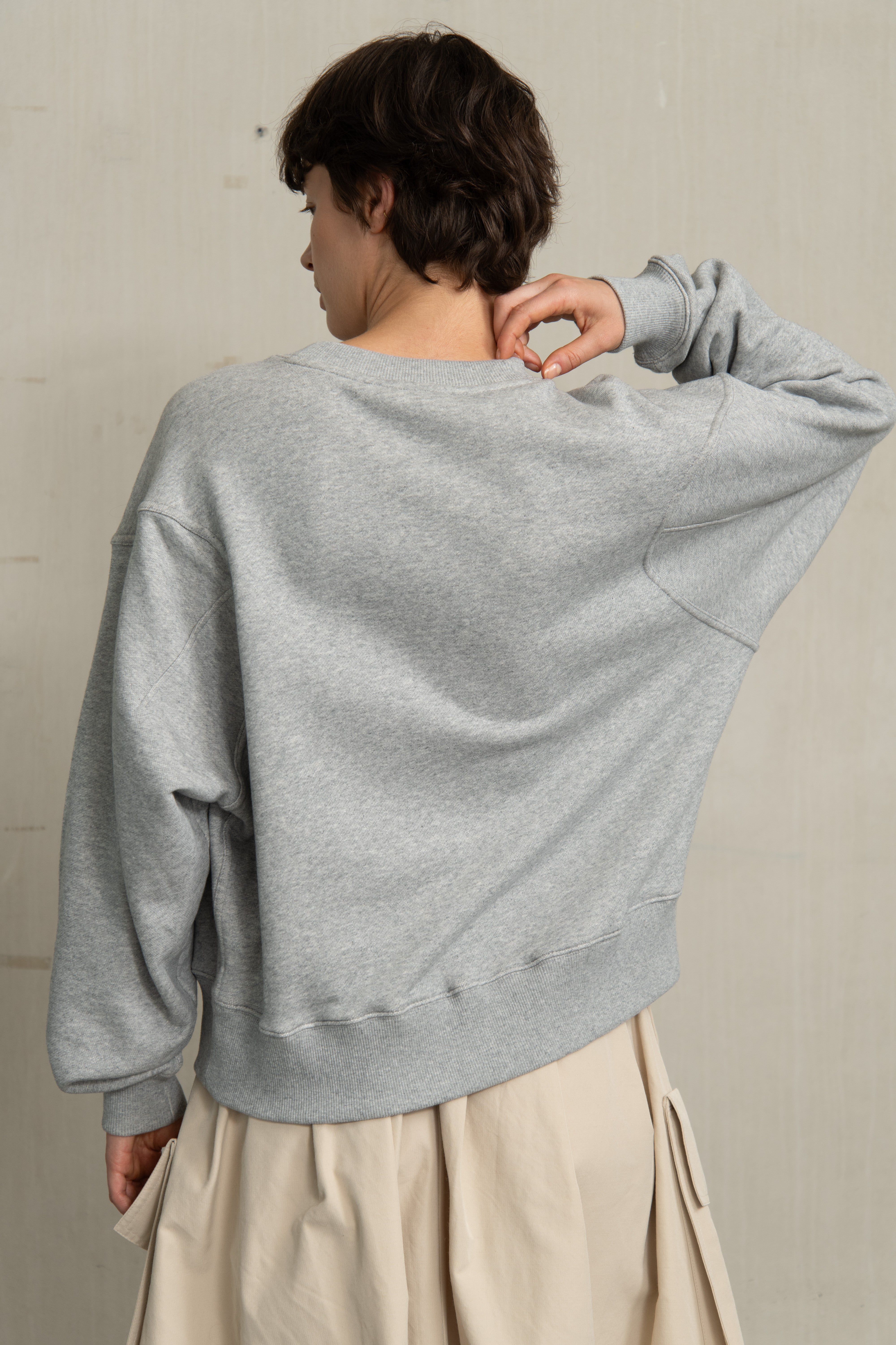 SASKA TOP GREY MELANGE - HUMANOID