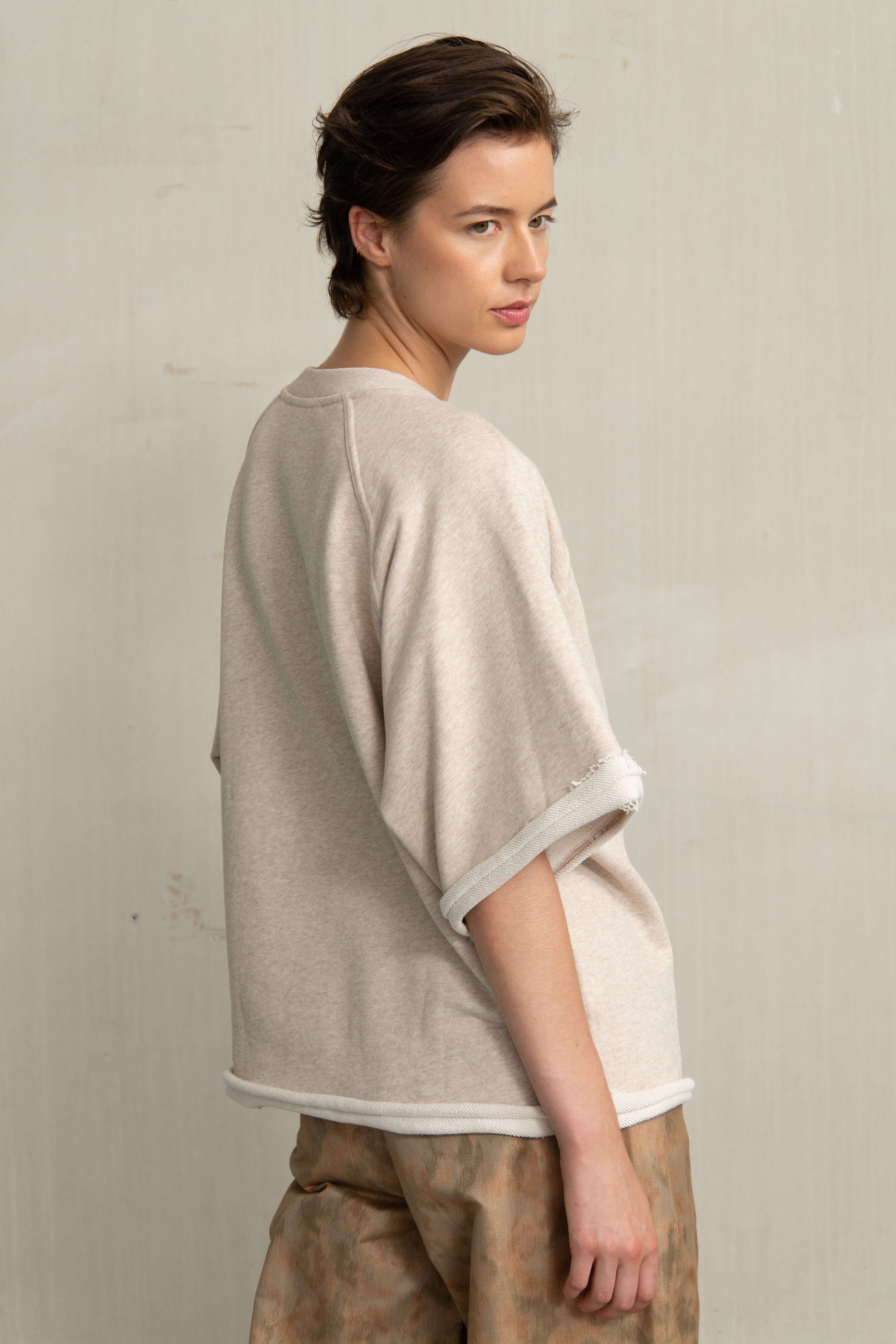 SUZEE TOP BEIGE MELANGE - HUMANOID