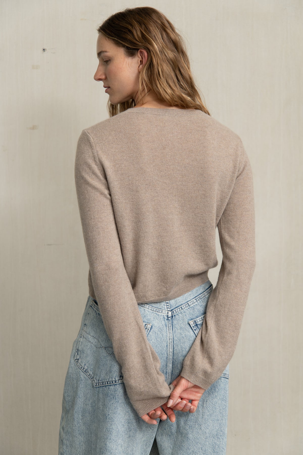 TATE KNIT BEIGE MELANGE