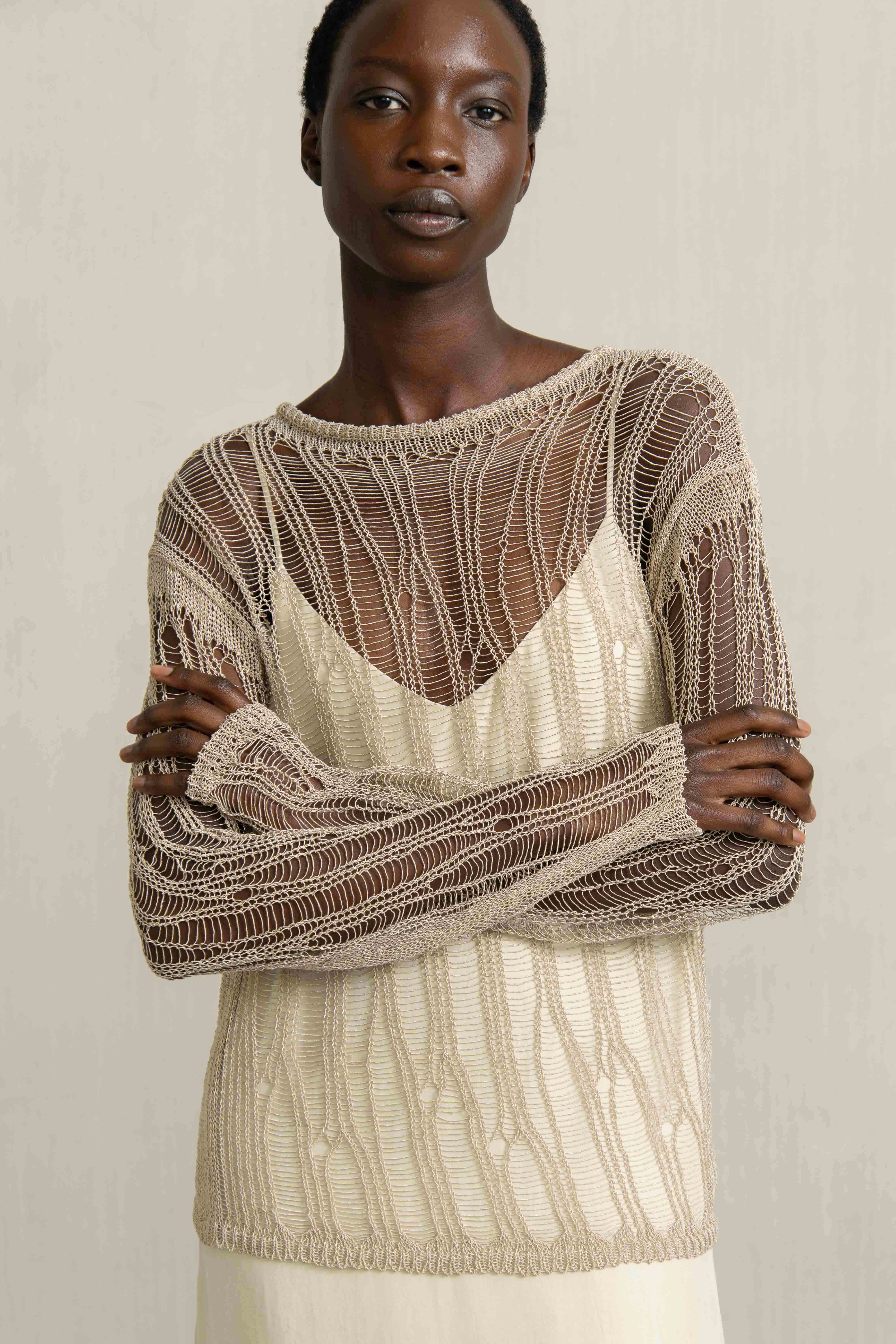 THIARA KNIT BEIGE - HUMANOID
