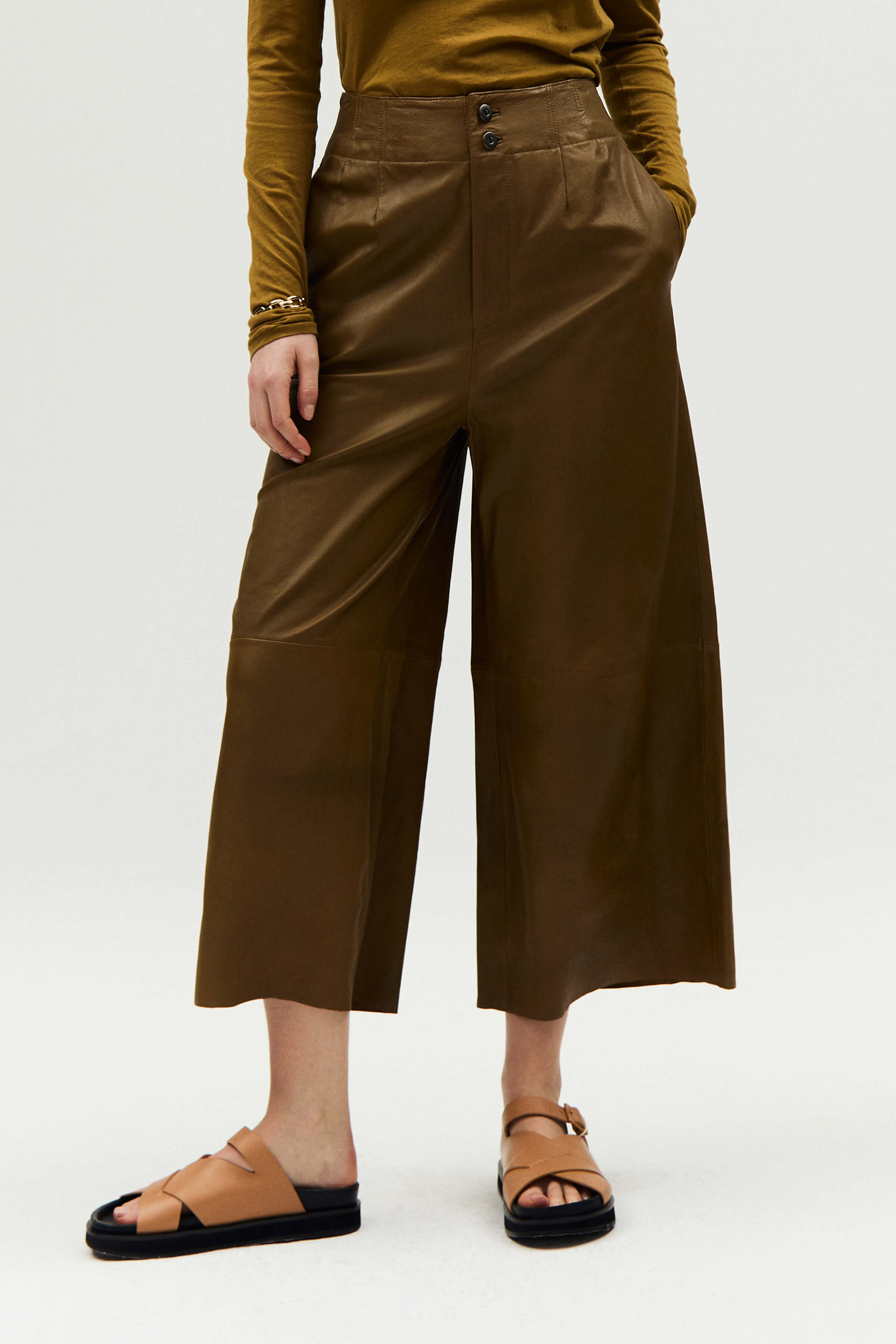 SUNNIE TROUSERS OLIVE - HUMANOID